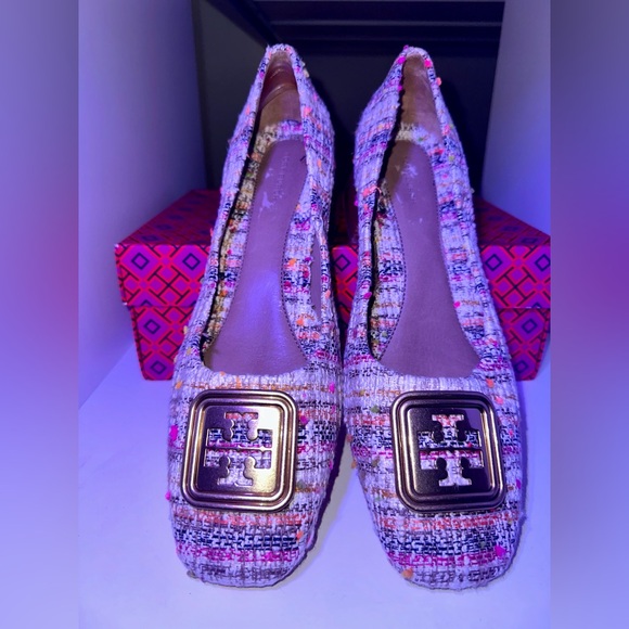 Tory Burch Colorful Tweed Georgia Pump - Picture 6 of 9